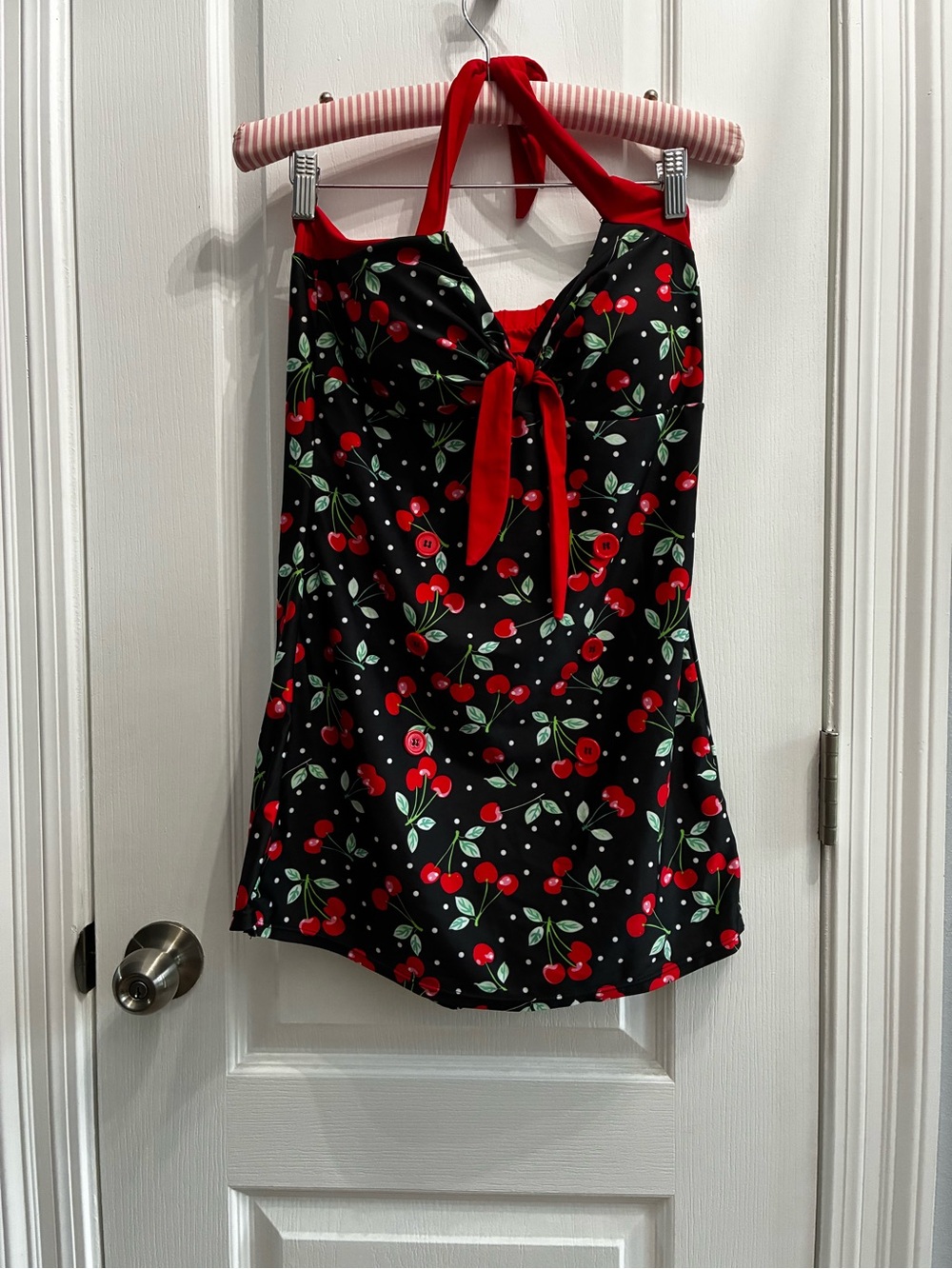 Adorable Cherry Print Swim dress Size Large